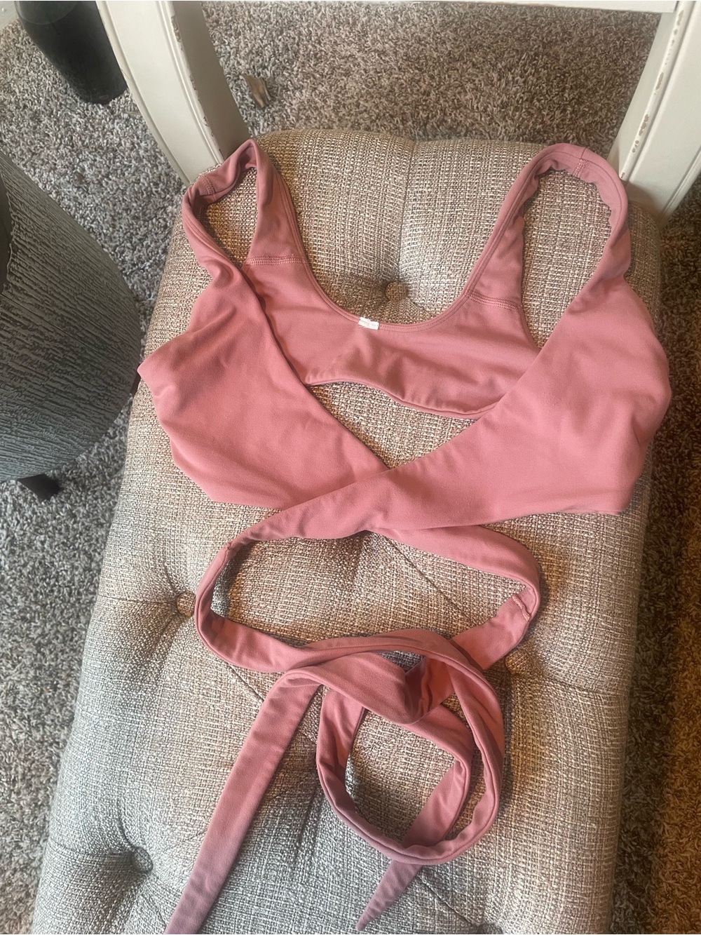 Lululemon Athletica Still Your Mind Wrap-Style Sports Bra in Quicksand - Picture 4 of 4